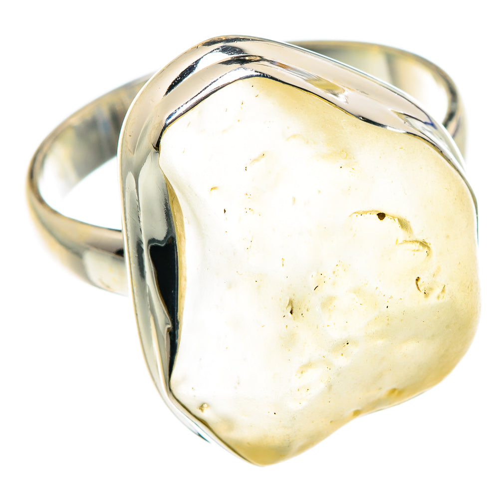 Libyan Desert Glass Rings handcrafted by Ana Silver Co - RING88014 - Photo 2