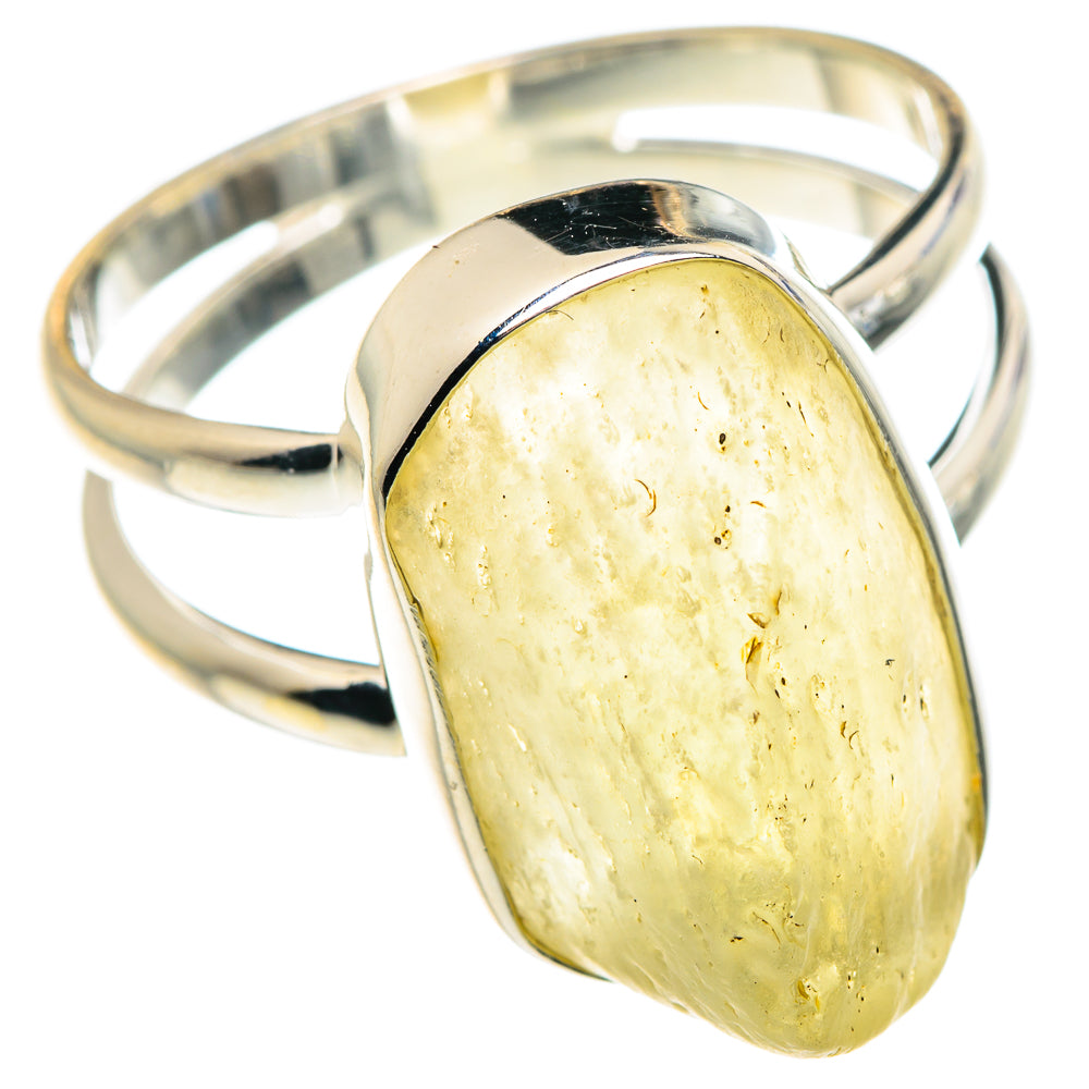 Libyan Desert Glass Rings handcrafted by Ana Silver Co - RING88015 - Photo 2