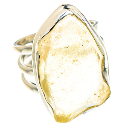 Libyan Desert Glass Rings handcrafted by Ana Silver Co - RING88017