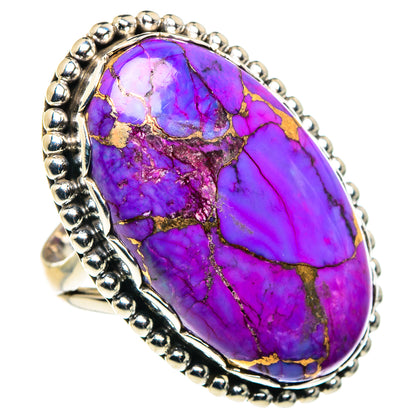 Purple Copper Composite Turquoise Rings handcrafted by Ana Silver Co - RING88021