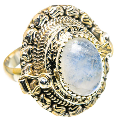 Rainbow Moonstone Rings handcrafted by Ana Silver Co - RING88026