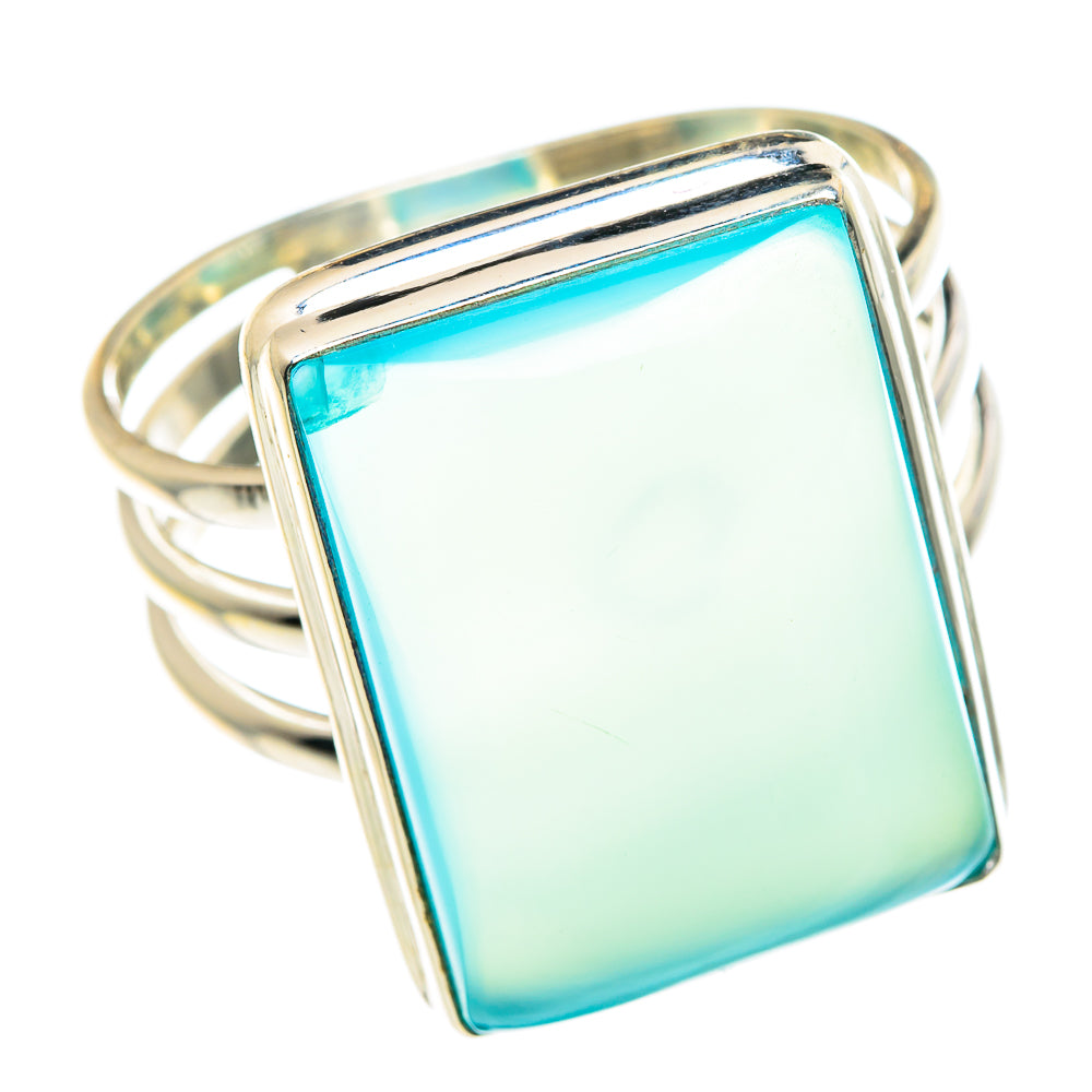 Aqua Chalcedony Rings handcrafted by Ana Silver Co - RING88032