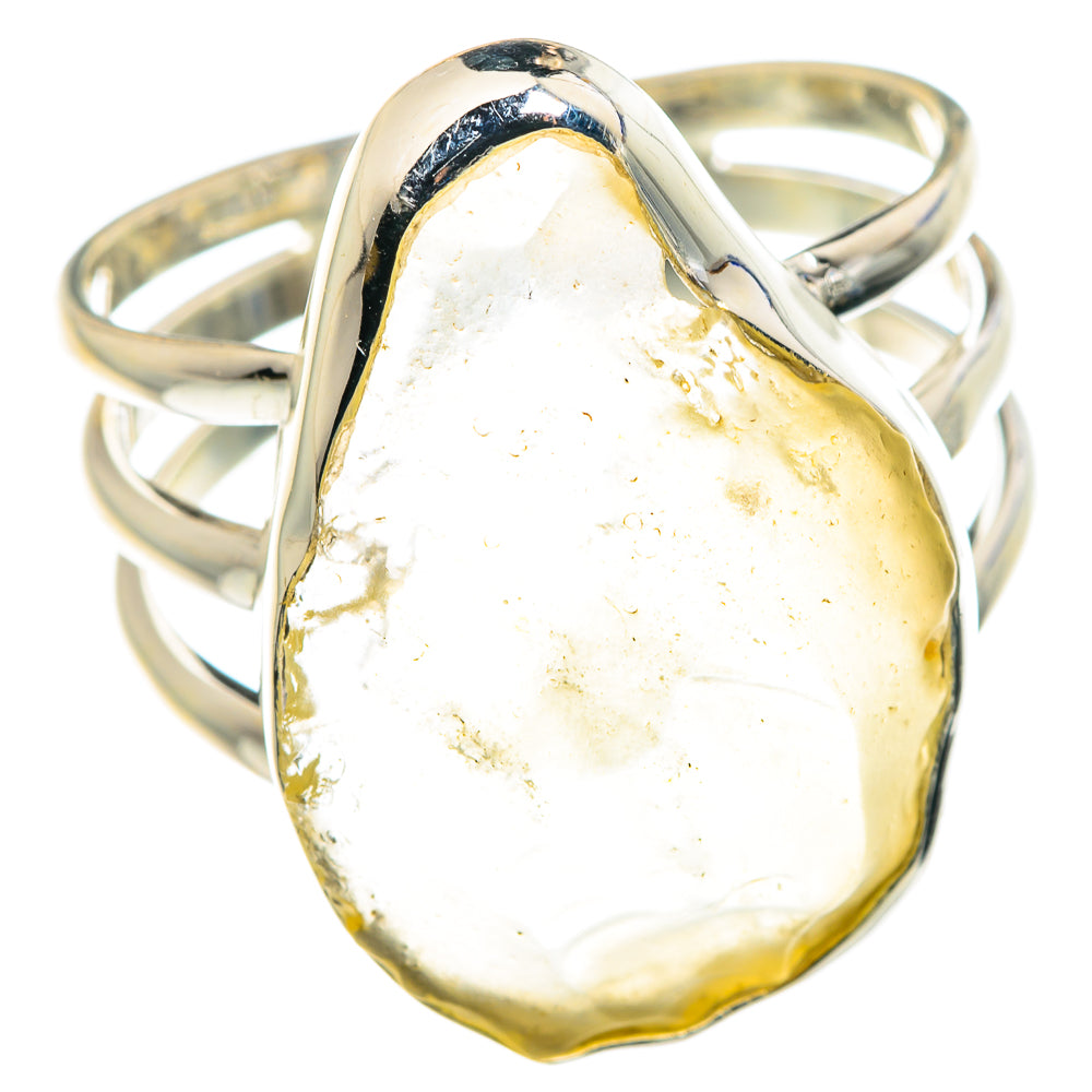 Libyan Desert Glass Rings handcrafted by Ana Silver Co - RING88044