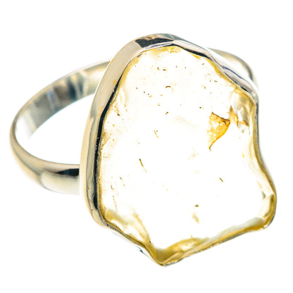 Libyan Desert Glass Rings handcrafted by Ana Silver Co - RING88045 - Photo 2