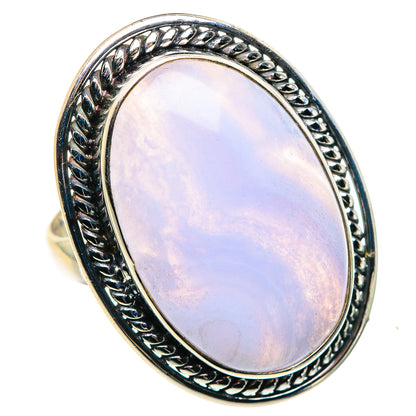 Blue Lace Agate Rings handcrafted by Ana Silver Co - RING88057