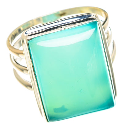 Aqua Chalcedony Rings handcrafted by Ana Silver Co - RING88065