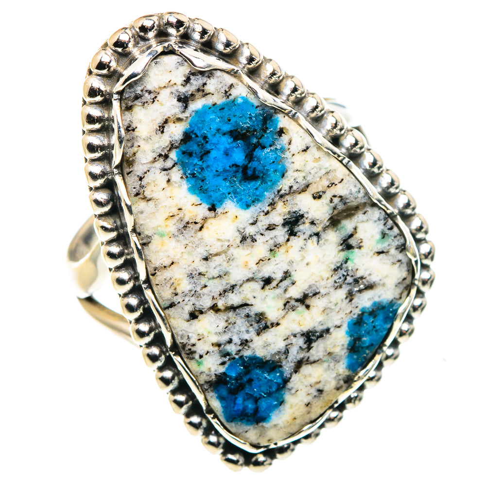 K2 Blue Azurite Rings handcrafted by Ana Silver Co - RING88069