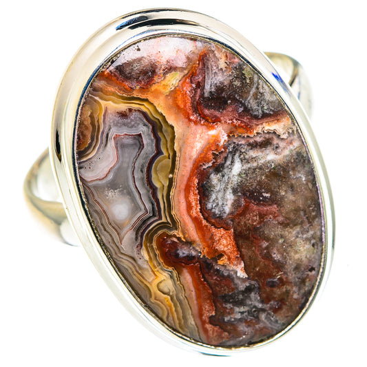 Crazy Lace Agate Rings handcrafted by Ana Silver Co - RING88075