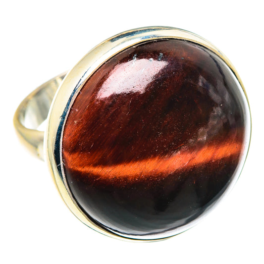 Red Tiger Eye Rings handcrafted by Ana Silver Co - RING88076
