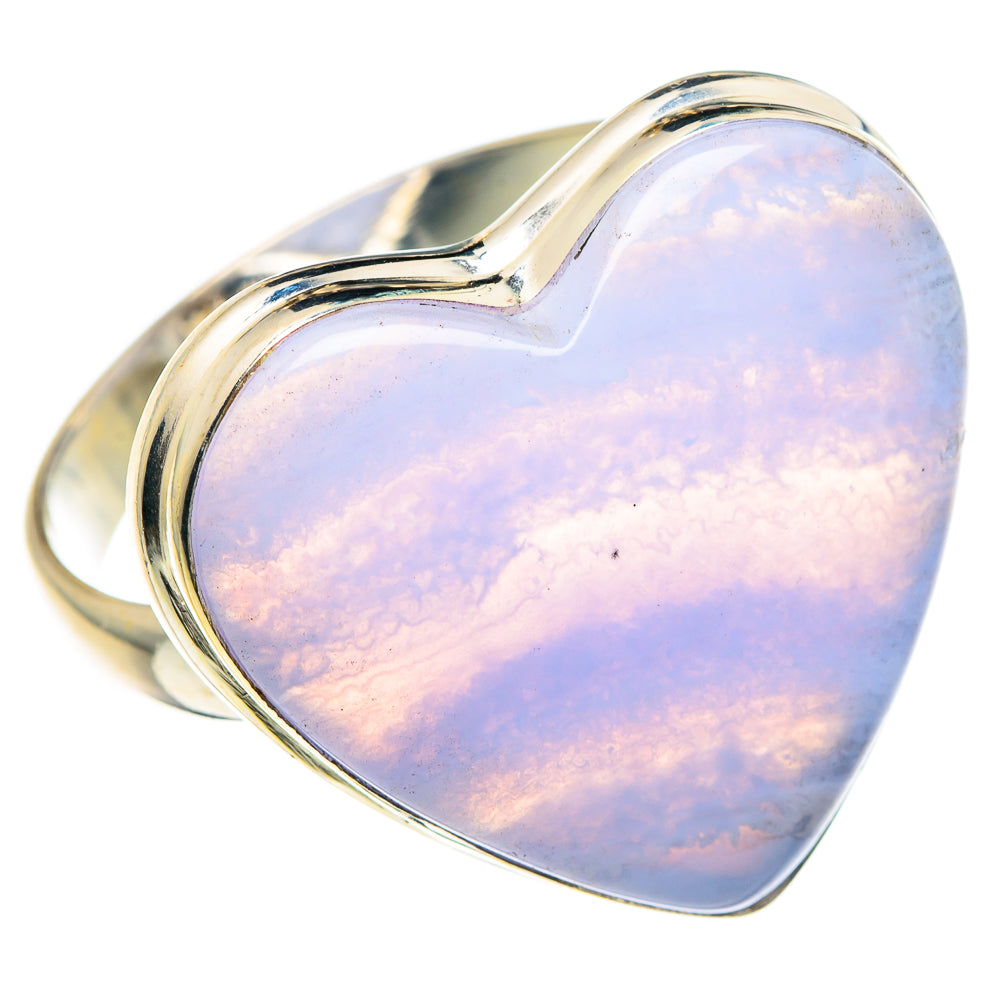 Blue Lace Agate Rings handcrafted by Ana Silver Co - RING88088