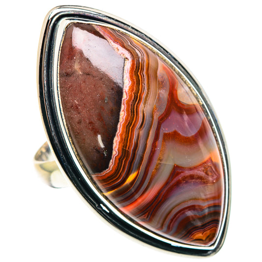 Crazy Lace Agate Rings handcrafted by Ana Silver Co - RING88103