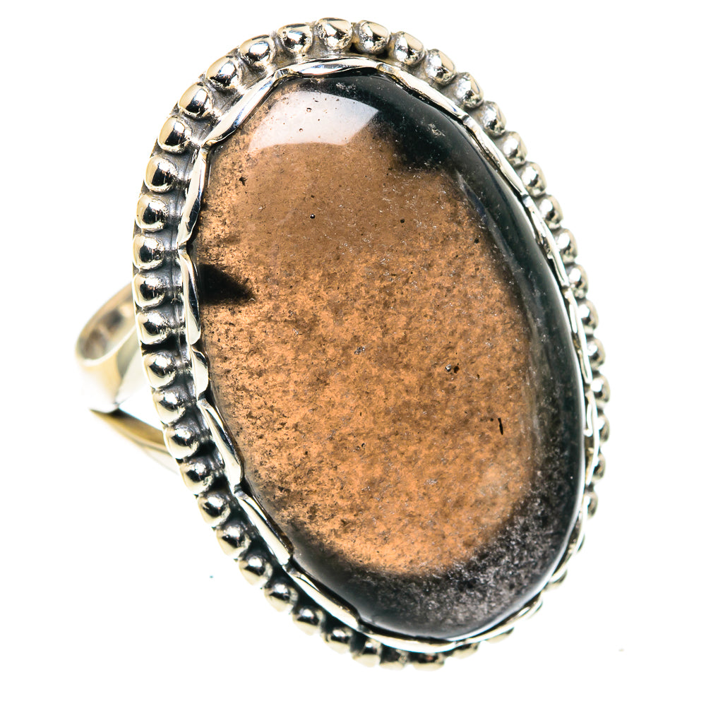 Gold Sheen Obsidian Rings handcrafted by Ana Silver Co - RING88104