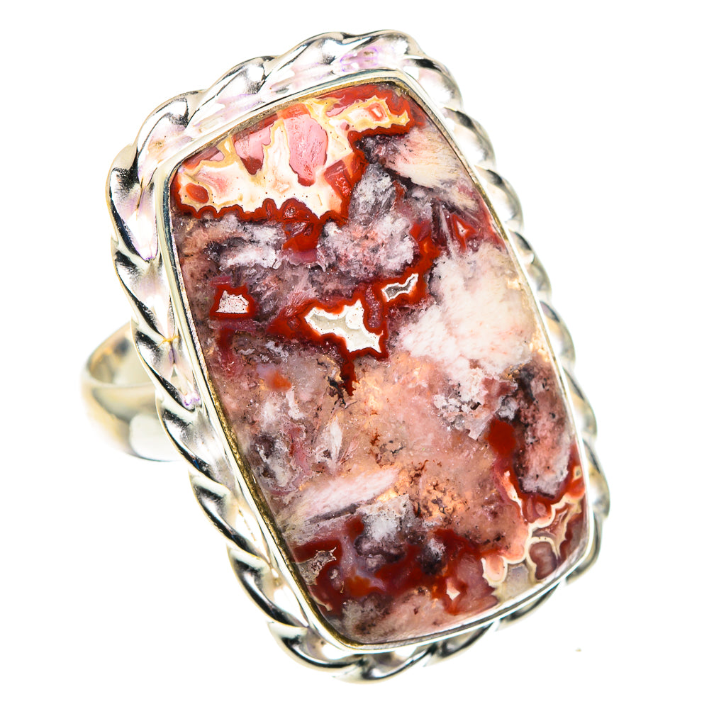 Crazy Lace Agate Rings handcrafted by Ana Silver Co - RING88125