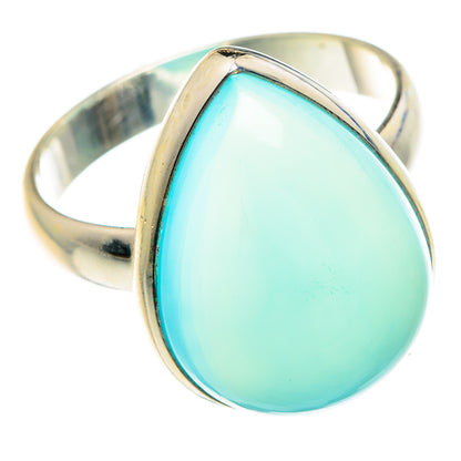 Aqua Chalcedony Rings handcrafted by Ana Silver Co - RING88137