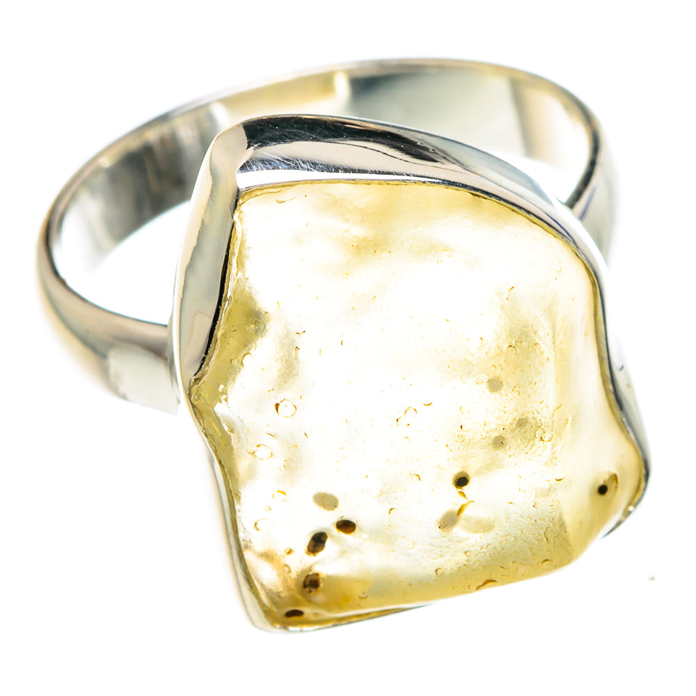 Libyan Desert Glass Rings handcrafted by Ana Silver Co - RING88145