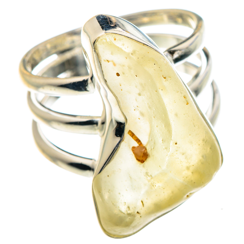 Libyan Desert Glass Rings handcrafted by Ana Silver Co - RING88146