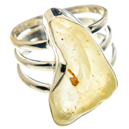 Libyan Desert Glass Rings handcrafted by Ana Silver Co - RING88146