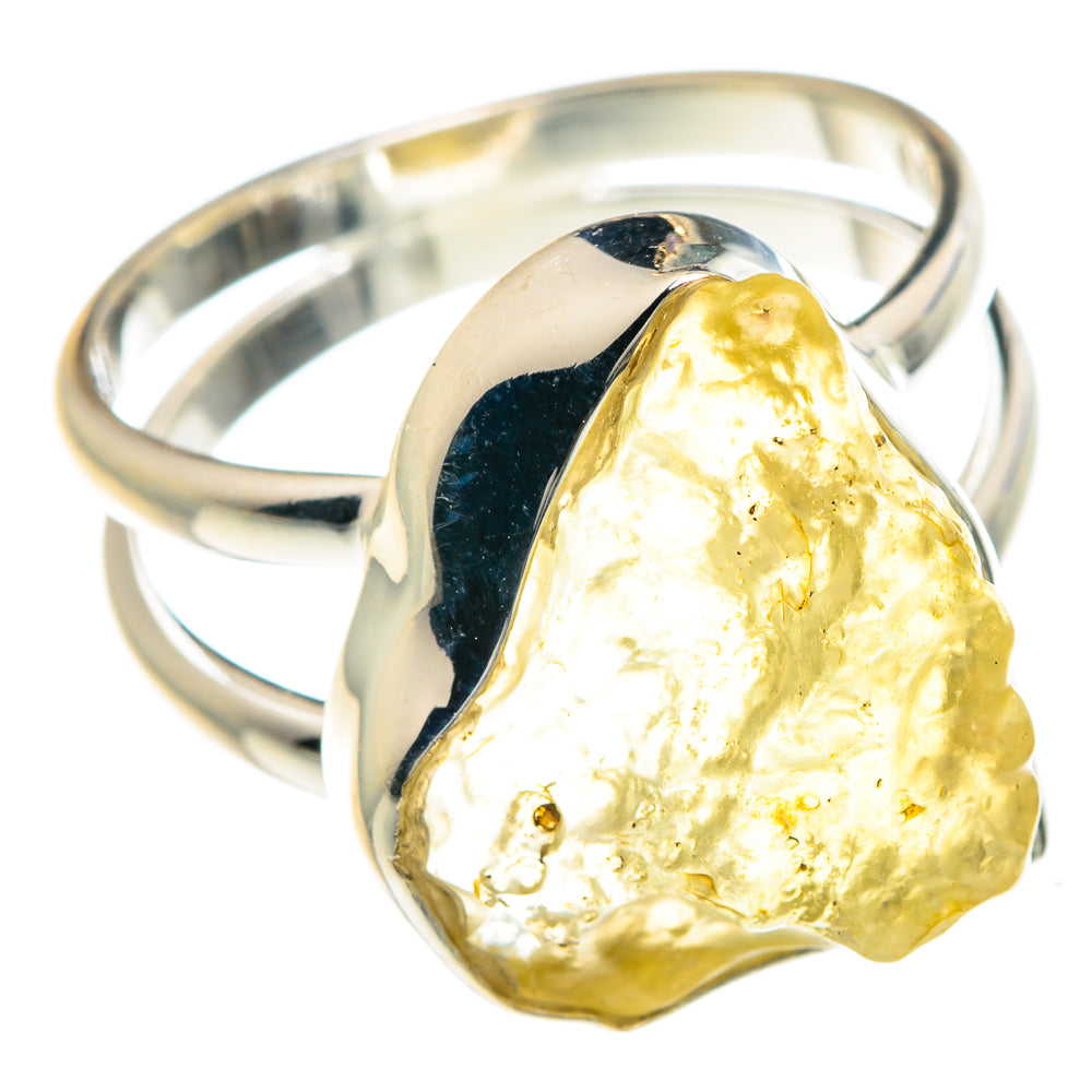 Libyan Desert Glass Rings handcrafted by Ana Silver Co - RING88147