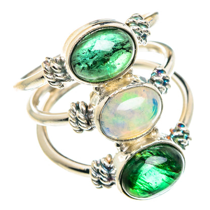 Green Tourmaline Rings handcrafted by Ana Silver Co - RING88161