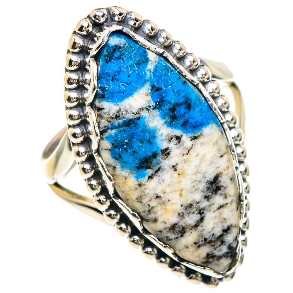 K2 Blue Azurite Rings handcrafted by Ana Silver Co - RING88170 - Photo 2