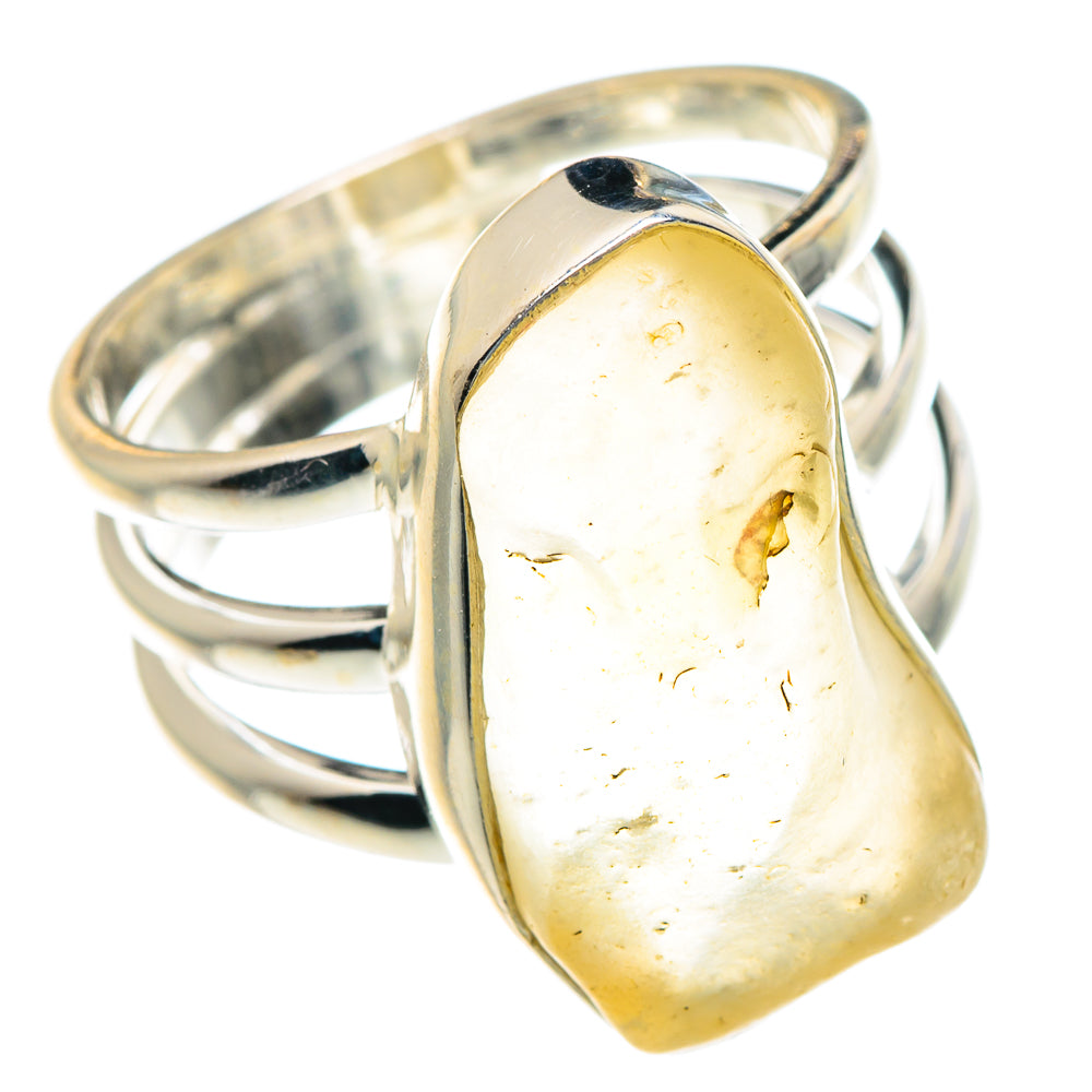 Libyan Desert Glass Rings handcrafted by Ana Silver Co - RING88178