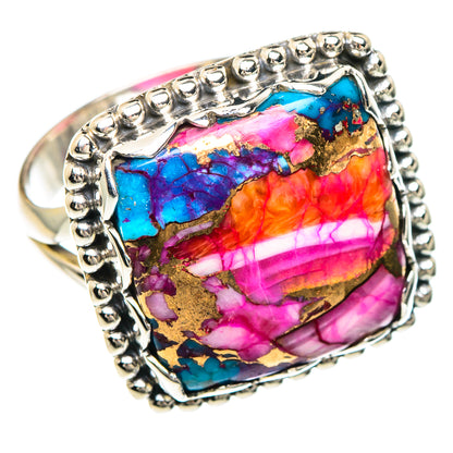 Spiny Oyster Turquoise Rings handcrafted by Ana Silver Co - RING88190