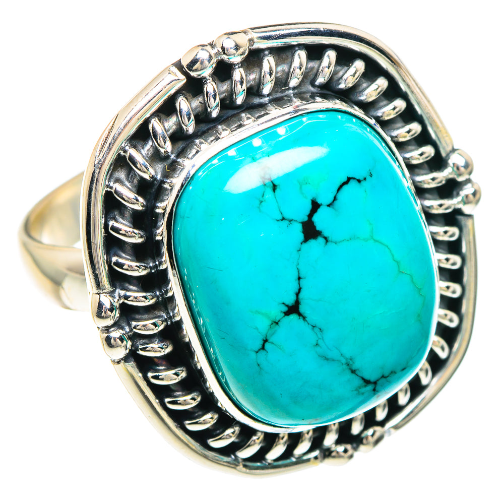 Tibetan Turquoise Rings handcrafted by Ana Silver Co - RING88199