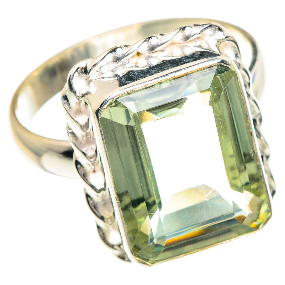 Green Amethyst Rings handcrafted by Ana Silver Co - RING88207