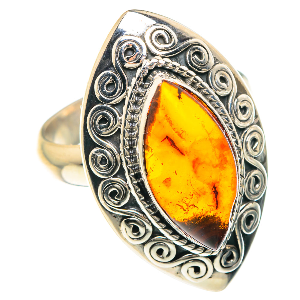 Baltic Amber Rings handcrafted by Ana Silver Co - RING88209