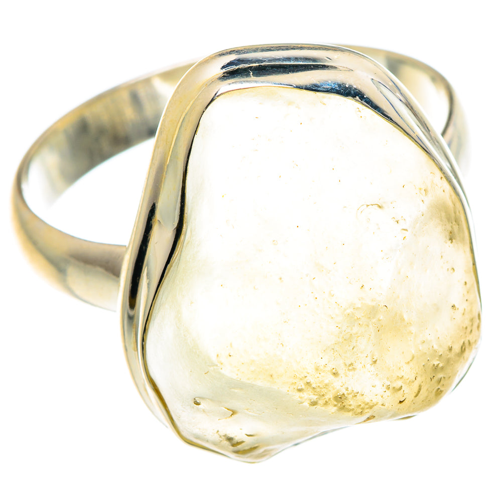 Libyan Desert Glass Rings handcrafted by Ana Silver Co - RING88212