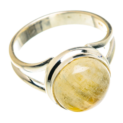 Yellow Moonstone Rings handcrafted by Ana Silver Co - RING88224