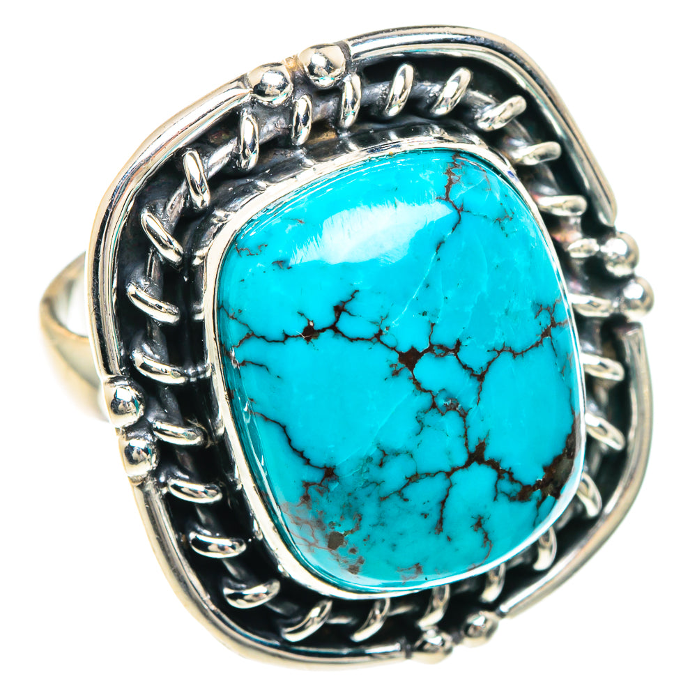 Tibetan Turquoise Rings handcrafted by Ana Silver Co - RING88225