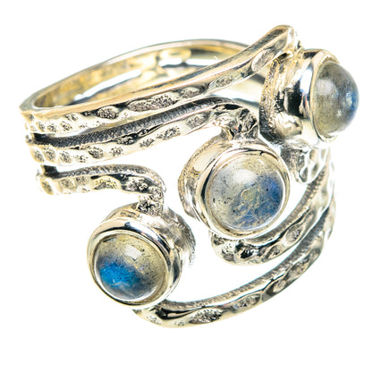 Rainbow Moonstone Rings handcrafted by Ana Silver Co - RING88228