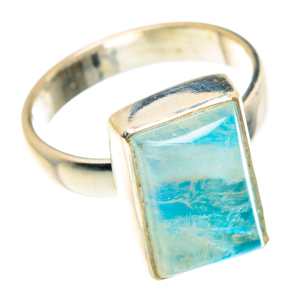 Rainbow Moonstone Rings handcrafted by Ana Silver Co - RING88237