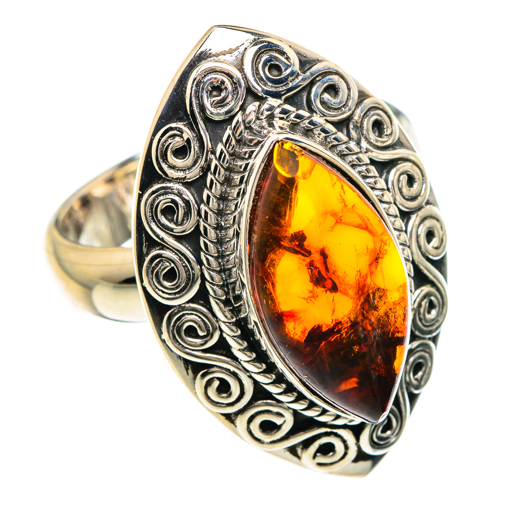 Baltic Amber Rings handcrafted by Ana Silver Co - RING88238
