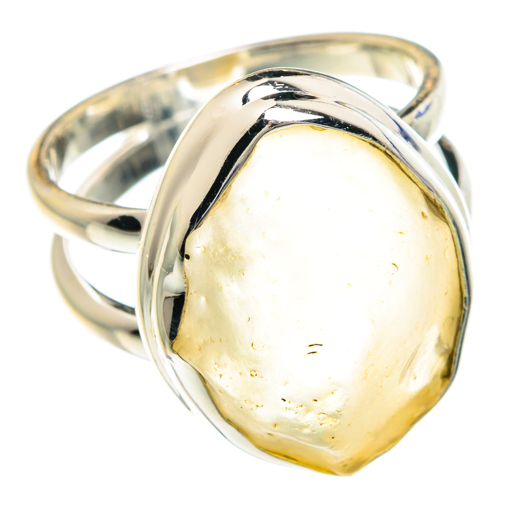Libyan Desert Glass Rings handcrafted by Ana Silver Co - RING88240