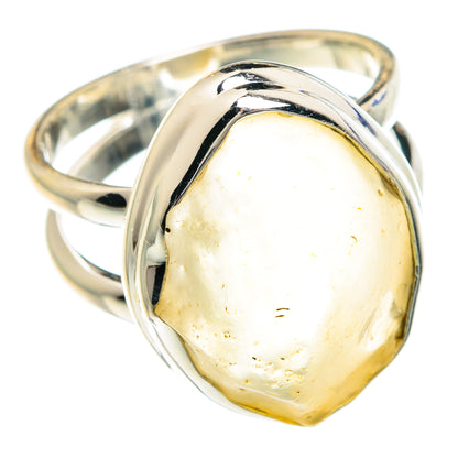 Libyan Desert Glass Rings handcrafted by Ana Silver Co - RING88240