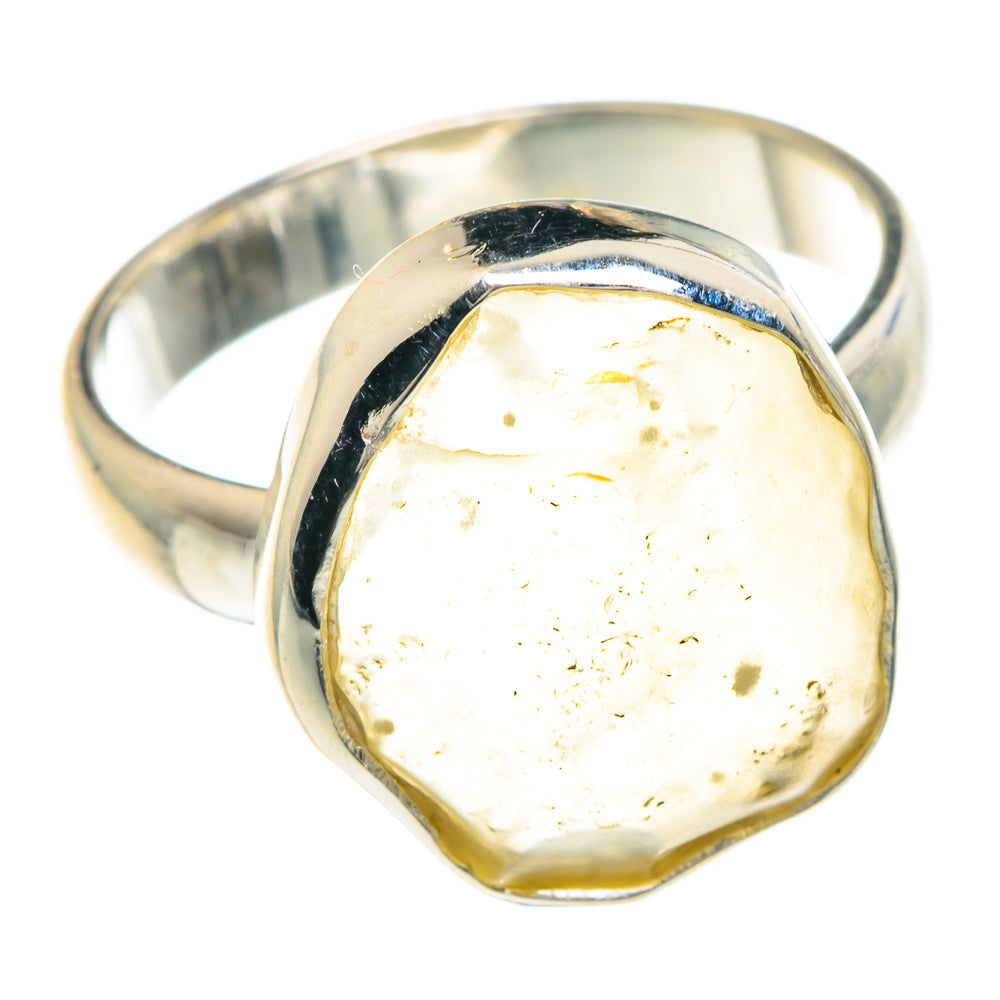 Libyan Desert Glass Rings handcrafted by Ana Silver Co - RING88241