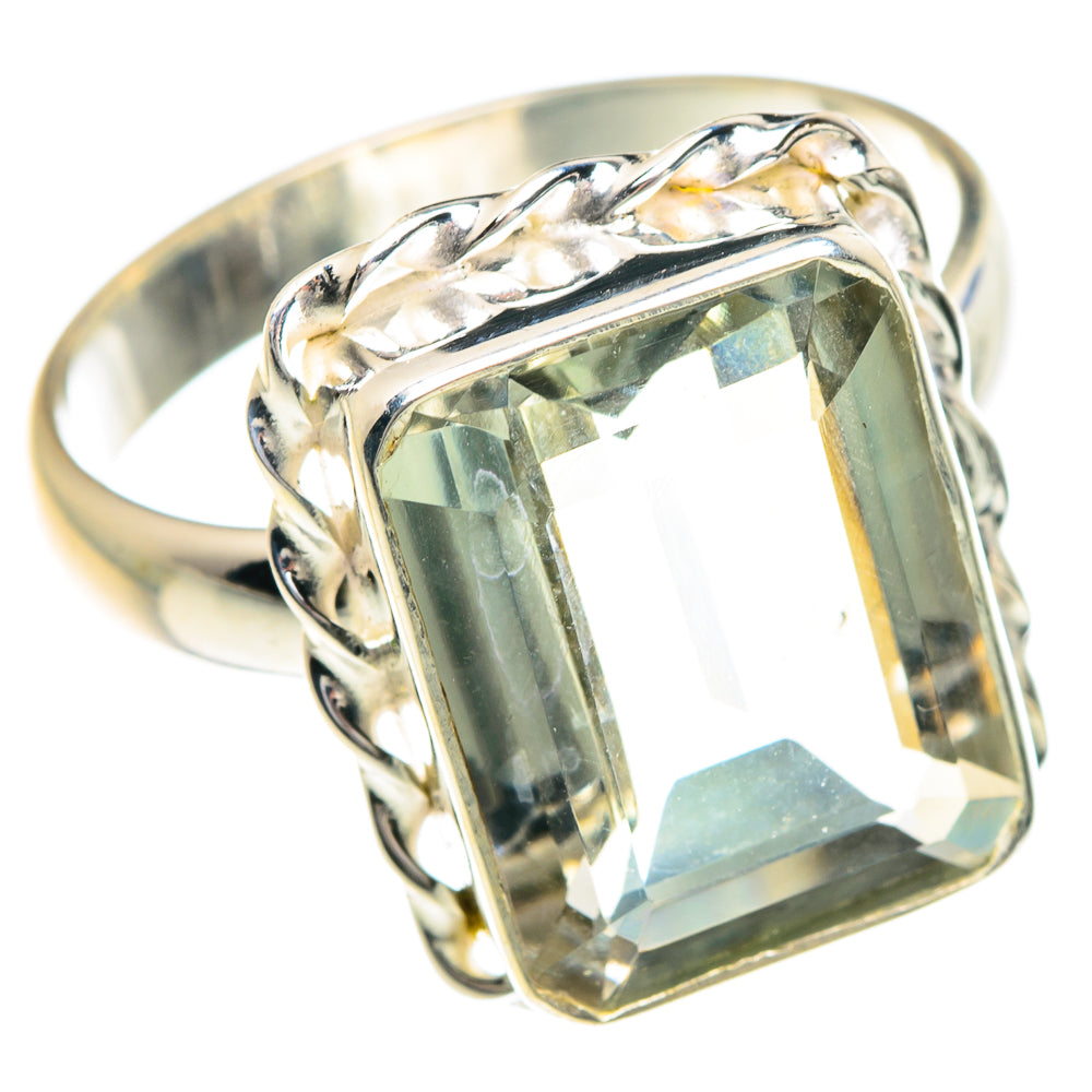 Green Amethyst Rings handcrafted by Ana Silver Co - RING88265