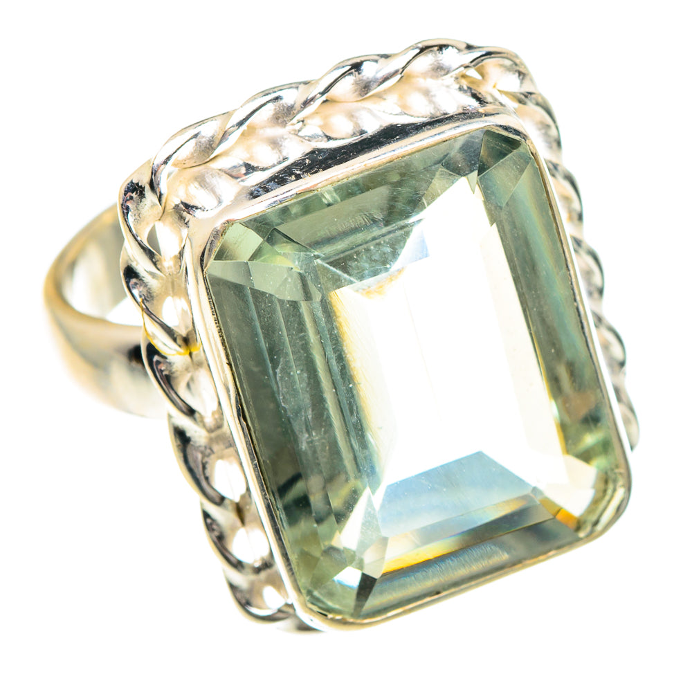 Green Amethyst Rings handcrafted by Ana Silver Co - RING88294