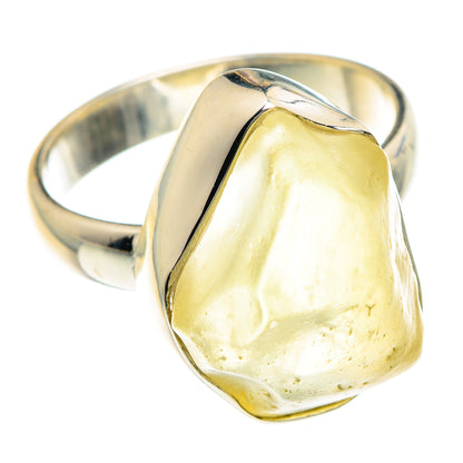 Libyan Desert Glass Rings handcrafted by Ana Silver Co - RING88299