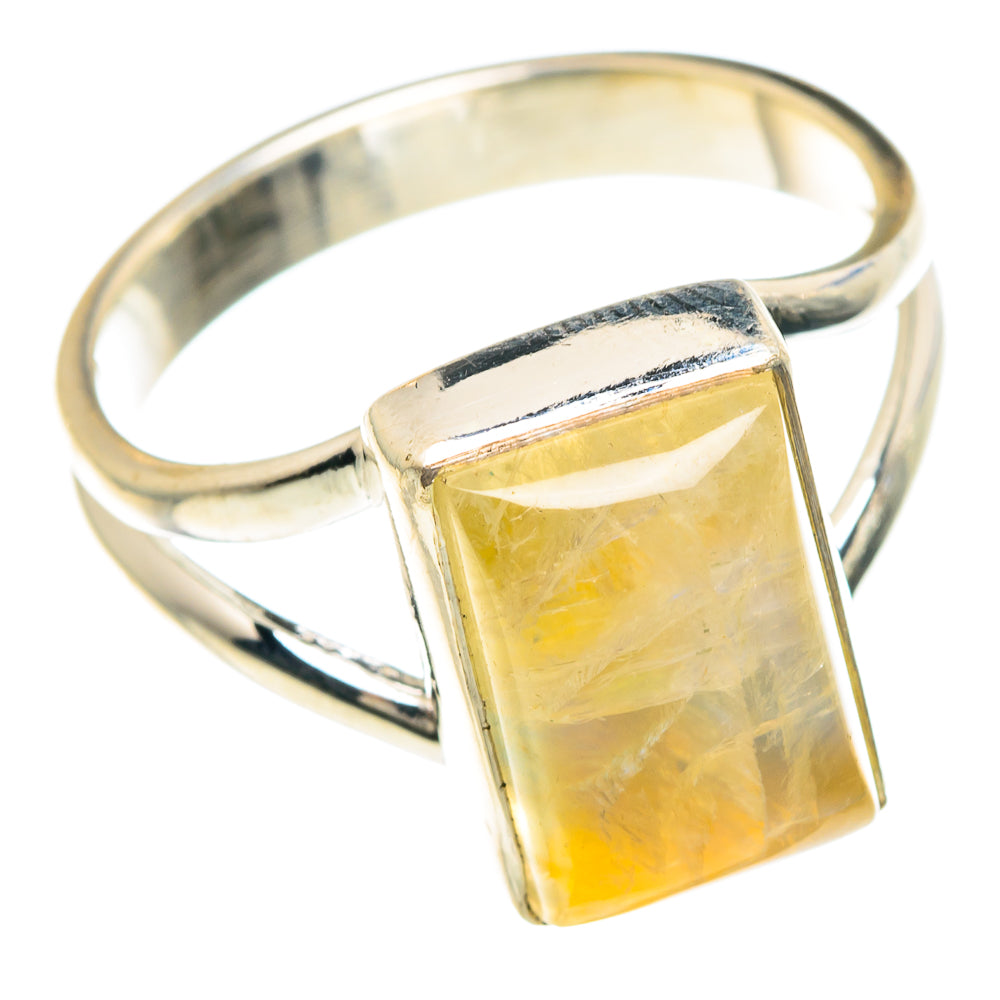 Yellow Moonstone Rings handcrafted by Ana Silver Co - RING88304