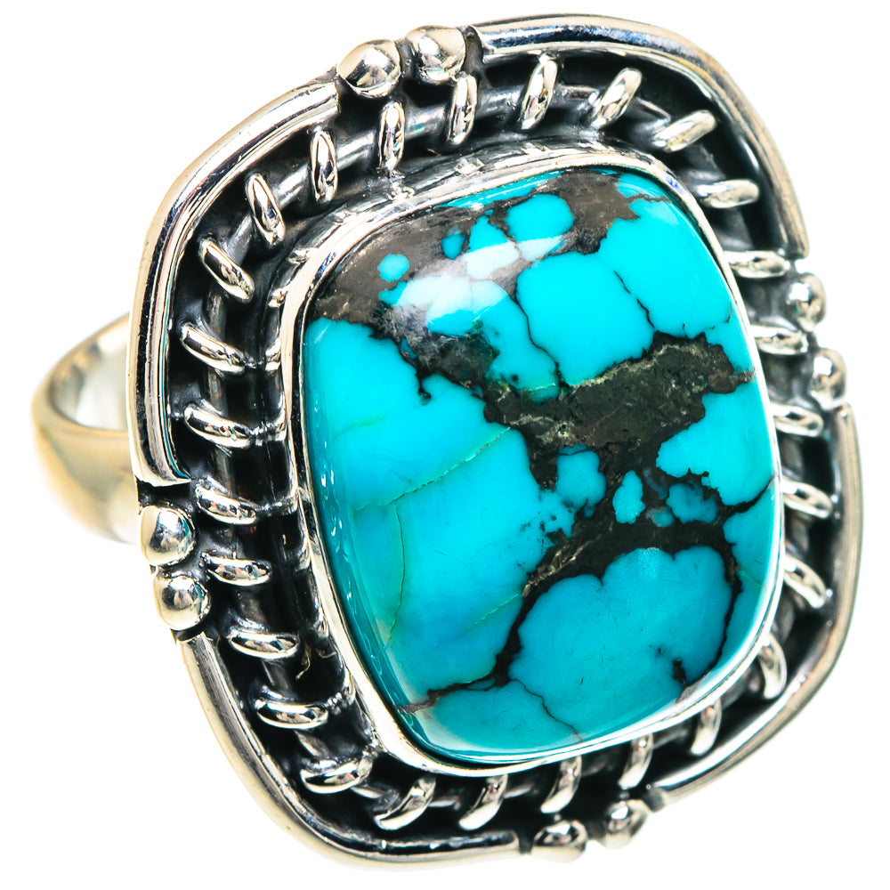 Tibetan Turquoise Rings handcrafted by Ana Silver Co - RING88311