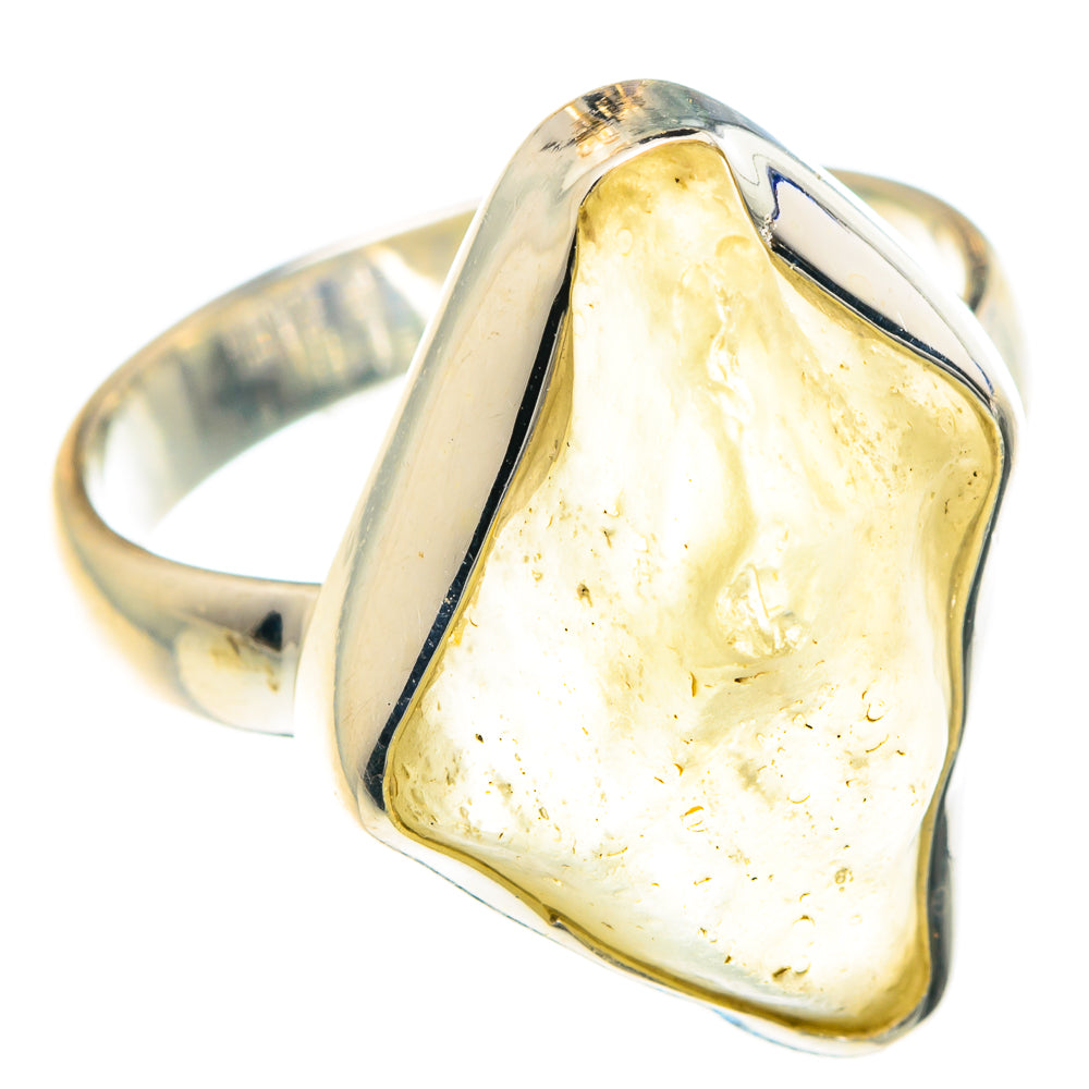 Libyan Desert Glass Rings handcrafted by Ana Silver Co - RING88322 - Photo 2
