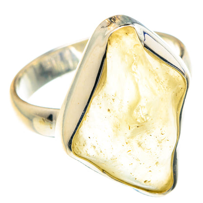 Libyan Desert Glass Rings handcrafted by Ana Silver Co - RING88322 - Photo 2