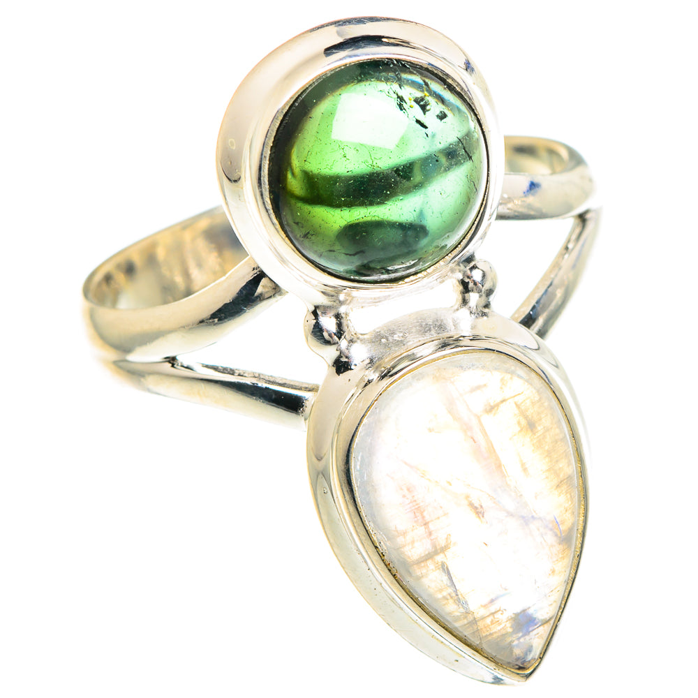 Rainbow Moonstone Rings handcrafted by Ana Silver Co - RING88344