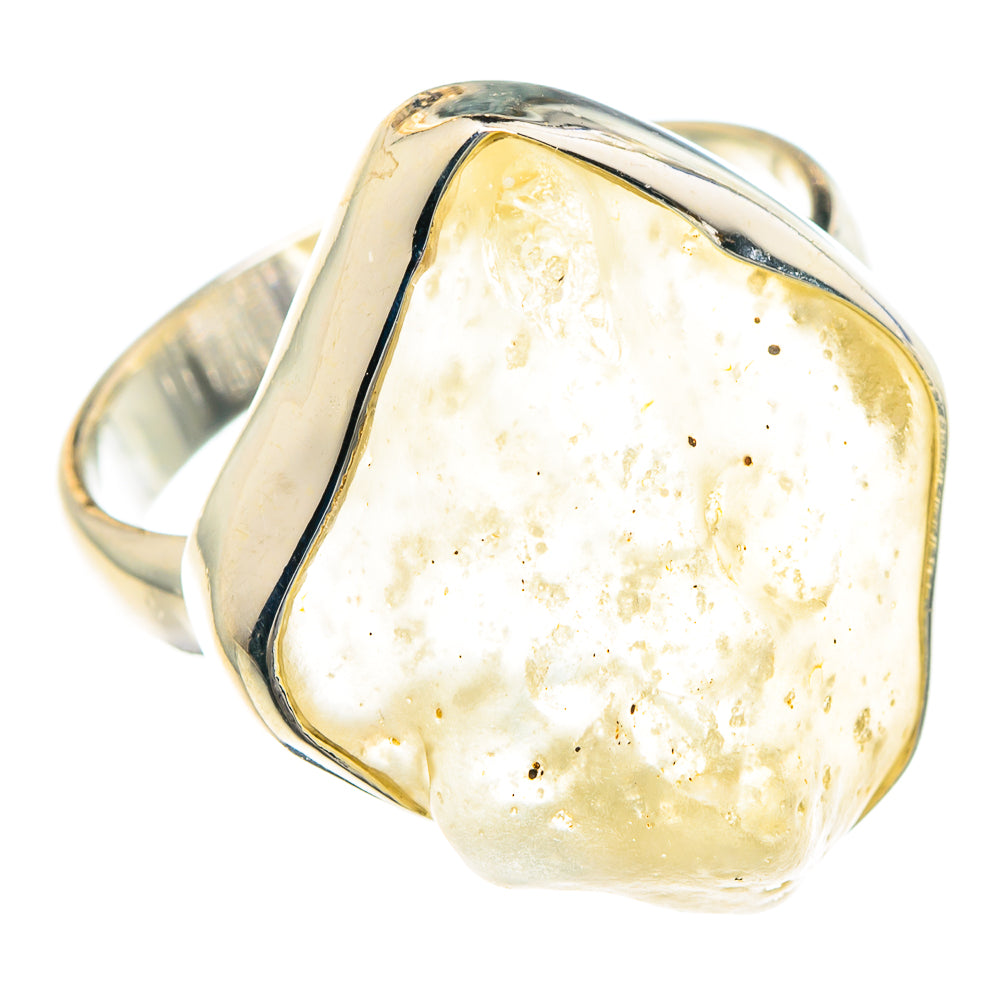 Libyan Desert Glass Rings handcrafted by Ana Silver Co - RING88348 - Photo 2