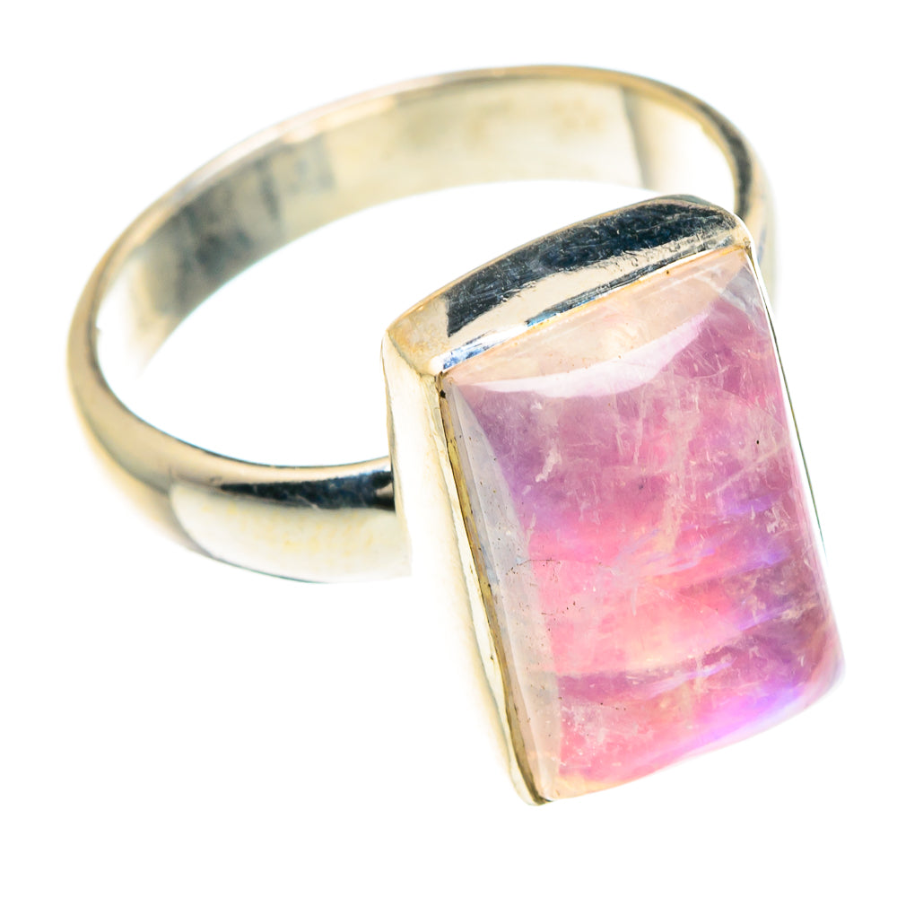 Pink Moonstone Rings handcrafted by Ana Silver Co - RING88351