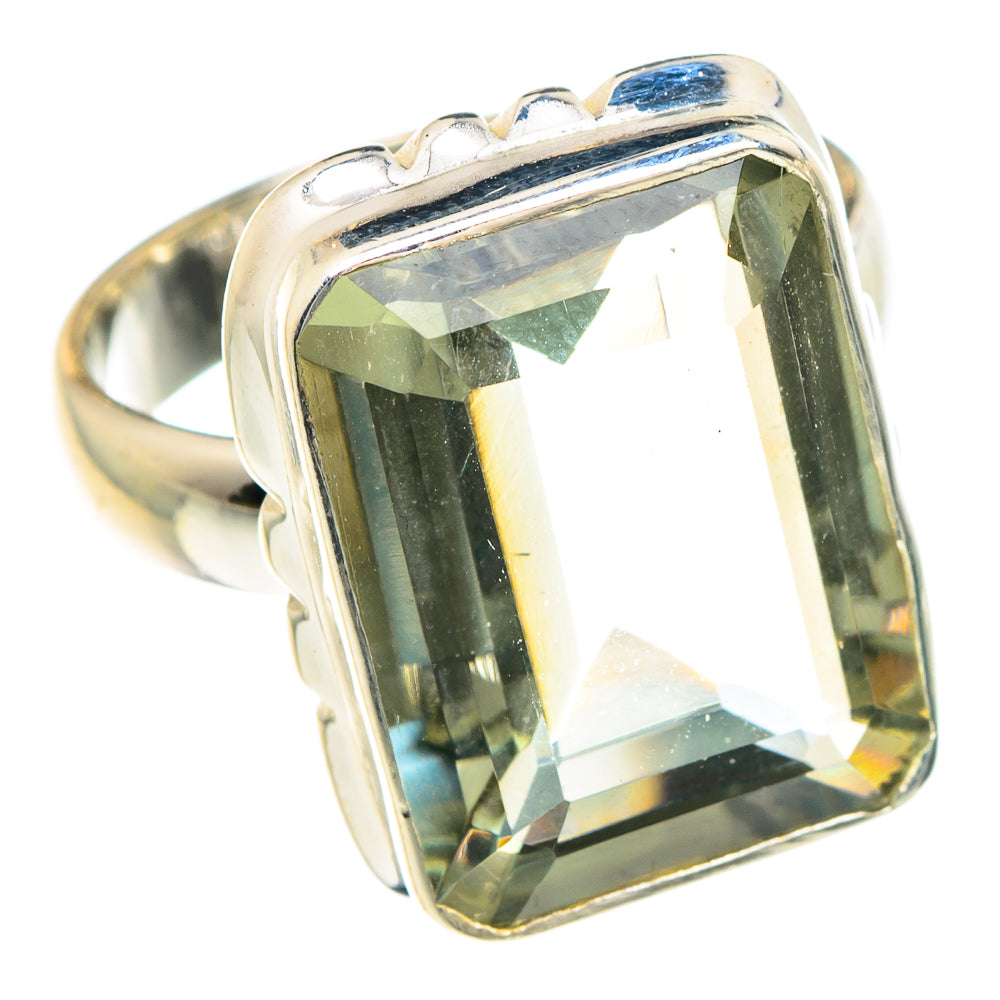 Green Amethyst Rings handcrafted by Ana Silver Co - RING88368