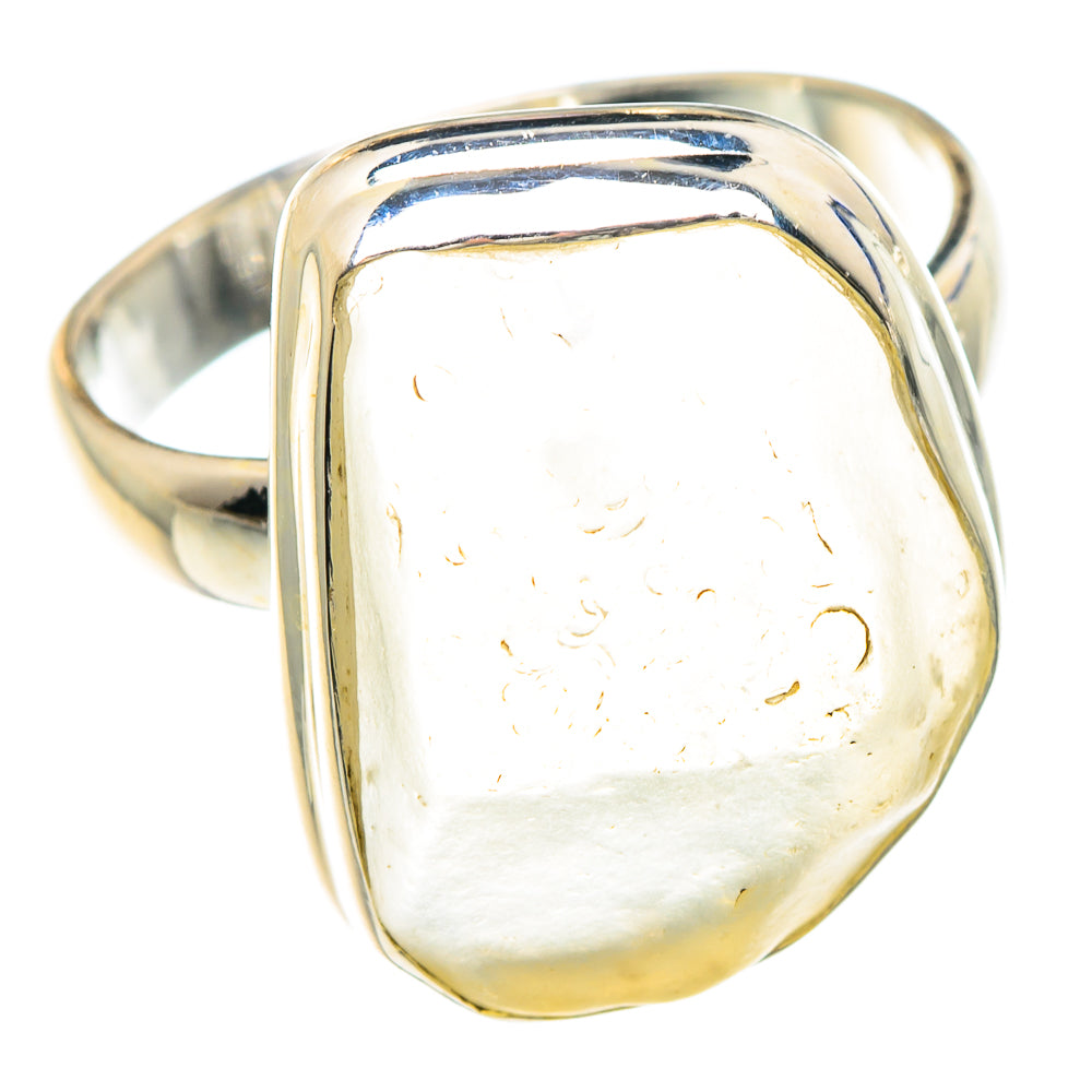 Libyan Desert Glass Rings handcrafted by Ana Silver Co - RING88370 - Photo 2